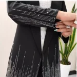 کت نگین دار/کت مجلسی/کت یقه ارشال/کت - تصویر 4