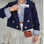 کراپ کت/کراپ کت مجلسی/کراپ کت مازراتی/کت/کت دخترانه/کت زنانه/کت کوتاه - تصویر 11