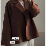 کت مازراتی/کت قهوه ای/کت شکلاتی/کت فری سایز/مانتو‌کتی/کت/کت زنانه