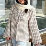 ترنج کت پاییزه/کت پاییزه/کت پیچازی/کت فری سایز/مانتو کتی پاییزه/کت جدید پاییزه