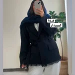 کت مازراتی/کت مشکی/کت فری سایز/مانتو کتی/مانتو