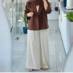 کت/کت کوتاه/کت پاییزه/کت ابی کاربنی/کت مازراتی/کت فری سایز/مانتو کتی/مانتو/کت عروسکی - تصویر 12