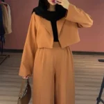 ست کت و شلوار/کراپ کت وشلوار/ست3تیکه /ارسال فوری - تصویر 4