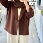 کت/کت کوتاه/کت پاییزه/کت ابی کاربنی/کت مازراتی/کت فری سایز/مانتو کتی/مانتو/کت عروسکی - تصویر 13