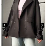 کت/کت زنانه/کت مازراتی/کت فری سایز/مانتوکتی/مانتو - تصویر 3