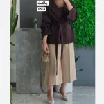 کت کمربنددار،کت پاییزه،کت فری سایز،کت،مانتوکتی،کت تک،مانتو،کت مازراتی،کت اورسایز - تصویر 3