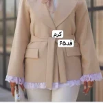کت رنگ سال/کت سبزکله غازی/کت کرم/کت جدید/کت گیپوردار/کت فری سایز/کت مجلسی - تصویر 14