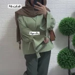 کت سبزماچا/کت پاییزه/کت عروسکی/کت عروسکی سبزماچا/کت استین بنددار/کت استین بنددارسبزماچا/مانتو سبزماچا/مانتوکتی سبزماچا - تصویر 4