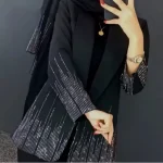 کت نگین دار/کت مجلسی/کت یقه ارشال/کت - تصویر 3