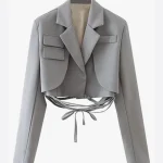 کراپ کت آستردار/کت/کت بندی/کت مازراتی/کت مجلسی/ارسال فوری - تصویر 3