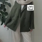 کت زنانه/کت فری سایز/کت دخترانه/مانتوکتی/کت اورسایز/کت جدید - تصویر 10