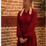 پیراهن بلند زنانه مدل یلدا جنس مخمل کبریتی - تصویر 3