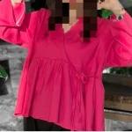 شومیز مجلسی دراپه جنس الیزه در سایزبندی و رنگ بندی - تصویر 4