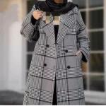پالتو پشمی زنانه بلند آستردار در رنگ بندی و سایزبندی - تصویر 8