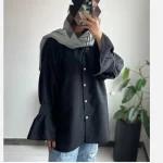 مانتو عروسکی دخترانه آستین چین در رنگ بندی - تصویر 5