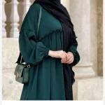 مانتو عبایی زمرد سایز 34 تا 60 - تصویر 3