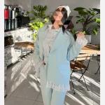 کت شلوار مجلسی زنانه دخترانه سوپر مازراتی خرجکار گیپور و تور ترند - تصویر 9