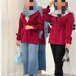 مانتو دانشجویی زنانه دخترانه سوپر مازراتی رنگ بندی - تصویر 4