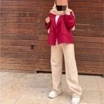 کت زرشکی زنانه و دخترانه مدل چری - تصویر 3