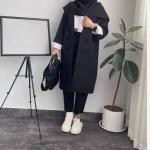 مانتو بلند زنانه دانشجویی اداری سوپر مازراتی رسمی اداری رنگ بندی - تصویر 13