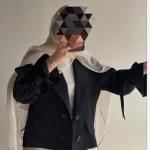 مانتو زنانه کتی عروسکی یقه انگلیسی آستین گره مراکشی - تصویر 6