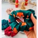 کش مو ساتن ابریشم طرح روباهی