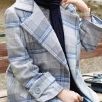 پالتو کتی آستردار زنانه و دخترانه پشمی چهارخونه در رنگ بندی و سایزبندی - تصویر 5