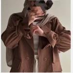مانتو زنانه کتی عروسکی یقه انگلیسی آستین گره مراکشی - تصویر 4