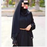 مانتو عبایی عبا زنانه دخترانه آستین گیپور تور پینترستی رنگ بندی عبا بلند مانتو حجاب مزون دوز از 36 تا 60 - تصویر 3