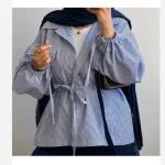 شومیز آبی راه راه عروسکی - تصویر 4