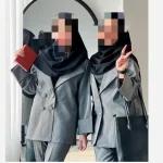 مانتو شلوار کت شلوار رسمی دیپلمات اداری دانشجویی طوسی مشکی سرمه ای مزون دوز - تصویر 8