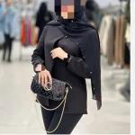 مانتو زنانه دور گان دوزی مزونی جنس سوپر مازراتی با کیفیت - تصویر 8