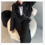کراپ کت/کت مجلسی/کت پاپیونی/کت/کت جدید/کراپ کت مشکی - تصویر 5