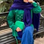 شومیز مانتویی نگین دار زنانه و دخترانه در رنگ بندی و سایزبندی - تصویر 3