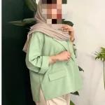 مانتو کتی یقه انگلیسی چاک دار مازراتی زنانه و دخترانه - تصویر 3