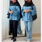 مانتو لی کاغذی زنانه یقه مردانه اسپرت - تصویر 6