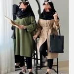 مانتو دانشجویی اداری زنانه دخترانه بلند کمربند دار مزون دوز در قد دلخواه - تصویر 4