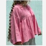 شومیز عروسکی چین دار دخترانه زنانه تابستانی و خنک