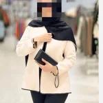 مانتو زنانه دور گان دوزی مزونی جنس سوپر مازراتی با کیفیت - تصویر 4