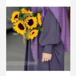 عبا مانتو عبایی پیراهن کرپ الیزه زمرد - تصویر 9