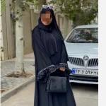 عبا زنانه مجلسی جواهر دوزی نگین کریستال و آستین گیپوری الیزه - تصویر 3