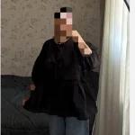 شومیز مانتو جلو گره جنس لنین درجه یک در رنگ بندی - تصویر 3