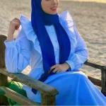 پیراهن چین دار زنانه و دخترانه راه راه در رنگ بندی و سایزبندی - تصویر 4