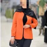 مانتو زنانه دور گان دوزی مزونی جنس سوپر مازراتی با کیفیت - تصویر 7