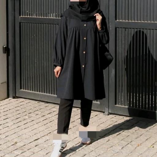 fCbpxZNO7L4JlSvd27ZkhbPkDWlDwJSTbmWBbwLDF7yrZbwbqo.jpg_512X512X70.jpg مانتو دانشجویی زنانه چین دار تابستانه خنک لینن - تصویر 1