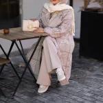 پالتو آستردار زنانه بلند مدل چهارخونه - تصویر 3