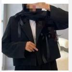 کراپ کت/کت مجلسی/کت پاپیونی/کت/کت جدید/کراپ کت مشکی - تصویر 4