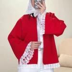مانتو عروسکی گیپور دخترانه و زنانه رنگ بندی - تصویر 7