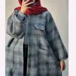 مانتو دانشجویی پاییزه جنس موهر پشمی - تصویر 3