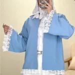 مانتو عروسکی گیپور دخترانه و زنانه رنگ بندی - تصویر 6